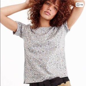 J Crew | Gray Sequin Shirt